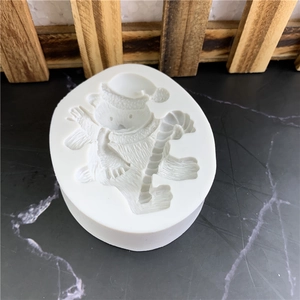 Silikonform Weihnachtsbär für Fondant-Kuchendekoration und DIY Schokoladenhandwerk
