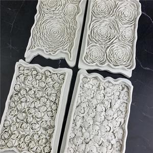 Floral textured silicone cake border molds for rose flower fondant and chocolate lace