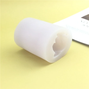 Detail of 3D bear shaped silicone mold for DIY candles and handmade plaster crafts