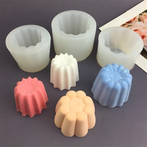 3D Canelé Silicone Mold Cake Candle Soap Chocolate Baking Tool Wave Shape DIY Handmade Craft Cake Baking Mold