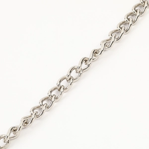 Polished silver curb chain for punk hip hop pants decoration and wallet keychain