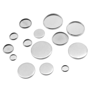 Basi tonde per cabochon in acciaio inossidabile di varie dimensioni per gioielli fai-da-te