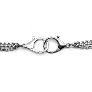 Punk style multi-layered stainless steel pants chain with silver lobster clasps for hip hop
