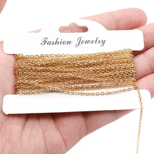 Minimalistische Roestvrij Staal Afgeplat O-Ketting DIY Sieraden Benodigdheden Zilver Goud Kruis Ketting Voor Kettingen