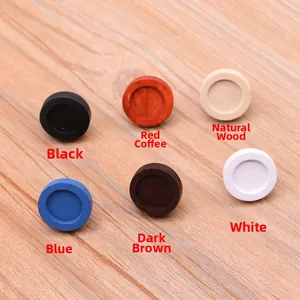 Wooden earring base set 12mm round DIY settings in six colors for jewelry making