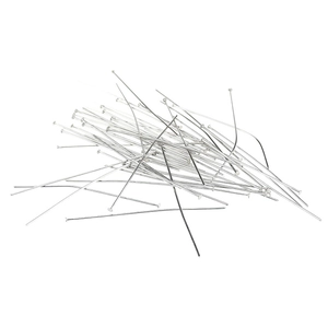 Bulk 304 stainless steel T-pins in bright silver finish for DIY jewelry making crafts