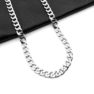 45cm silver Cuban link trousers chain for men in stainless steel hip hop style decor