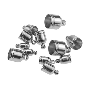 Stainless Steel Cord End Caps Bell Shape Tassel Caps DIY Jewelry Findings Connectors For Leather Cord Bracelet Necklace Making