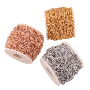 Stainless Steel DIY Extension Chain Link For Jewelry Making Necklace Bracelet Accessory Steel Gold Rose Gold Plated Tail Chain