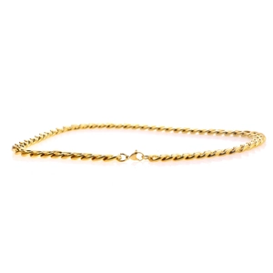 Polished gold stainless steel cuban curb chain necklace for men and women with lobster clasp