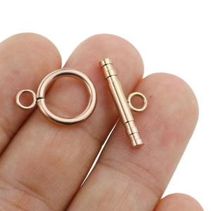 Fermoir à bascule OT en acier inoxydable or rose pour la création de bijoux DIY