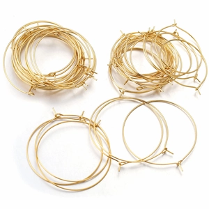 Minimalistische Edelstahl DIY Ohrring Creolen Rund Kreis Weinglas Charms Gold Stahl Farbe Schmuckherstellung Teile