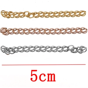 5cm stainless steel extender chains in gold, rose gold and silver for jewelry making