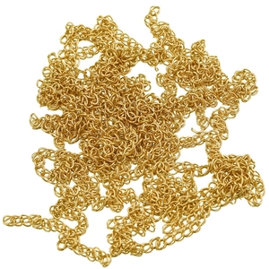 Golden stainless steel extension chains for DIY jewelry making and bracelet adjustments