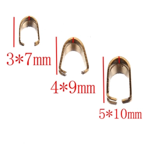 Trois tailles de bélières en acier inoxydable bronze pour création de pendentif DIY