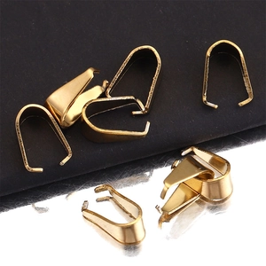 Bélières dorées en acier inoxydable pour fabrication de pendentifs et colliers DIY