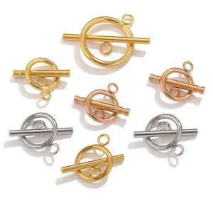 Fermoir Toggle en Acier Inoxydable Boucle OT Connecteurs T-Bar Ronds pour Création de Bijoux Collier Bracelet DIY