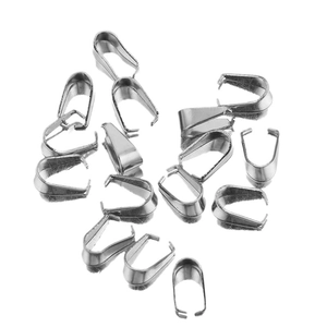 Bélières en acier inoxydable poli pour pendentifs et création de bijoux DIY