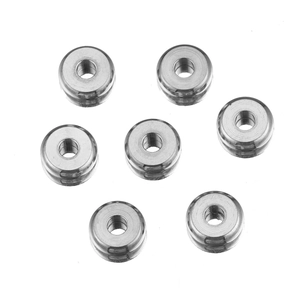 Polished silver stainless steel abacus beads for DIY necklace and bracelet crafting