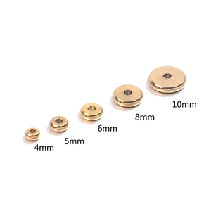 Gold stainless steel abacus spacer beads in sizes 4mm to 10mm for DIY jewelry making