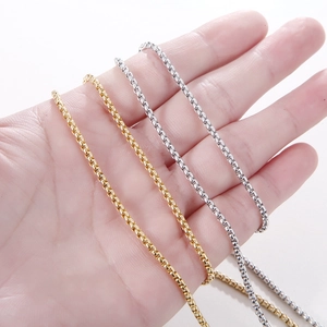 Klassische Box-Halsketten aus Edelstahl in Gold und Silber für die Schmuckherstellung