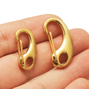 Polished gold stainless steel carabiner lobster clasp for DIY jewelry making
