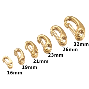 Polished gold stainless steel spring carabiner clasps in sizes 16mm to 32mm