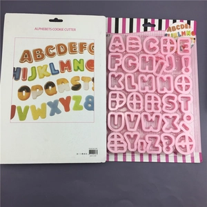 26 Großbuchstaben und Smiley-Symbol Kunststoff-Druckform-Set für Backen und Fondant