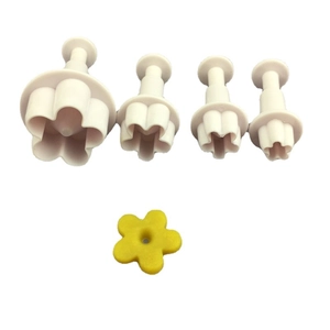 Set di 10 stampini a fiori bianchi per decorazione torte, fondente e argilla fai-da-te