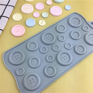 Multi-size Button Shape Silicone Fondant Mold For Cake Decoration Chocolate Candy Resin DIY Craft Baking Tools Kitchenware