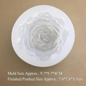 Stampo in silicone a forma di peonia per mousse al cioccolato e candele con petali