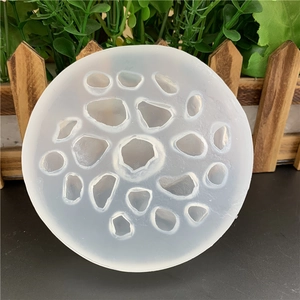 20-cavity small pebble stone shaped silicone mold for chocolate and cake decoration
