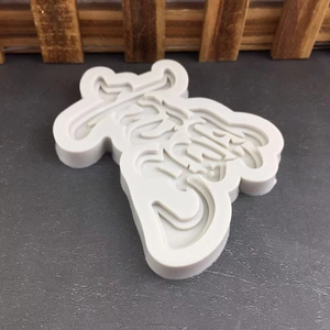 Creative silicone Merry Christmas cake mold for DIY holiday chocolate and fondant baking