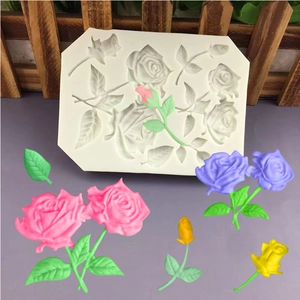 Rose Flower Leaf Silicone Mold For Fondant Cake Decoration DIY Resin Craft Chocolate Candy Baking Tool Kitchenware