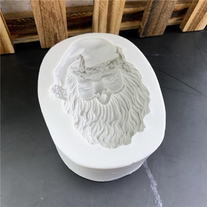 Detailed Santa Claus silicone mold for fondant baking and DIY chocolate crafts