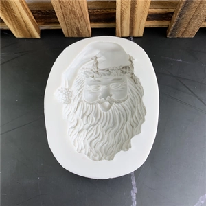3D Santa Claus silicone mold for fondant, chocolate, soap, and DIY plaster baking tools