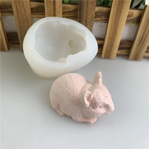 3D Mouse Shaped Silicone Mold For DIY Handmade Pastry Ice Cream Mousse Plaster Resin Drip Glue Craft Cartoon Animal Baking Tool