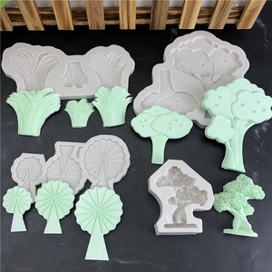 Nature Tree Grass Silicone Mold For Chocolate Fondant Baking Decorating Tool DIY Resin Clay Plaster Crafting Mold