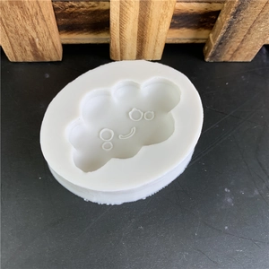 Smiley cloud silicone mold for DIY handmade fondant cakes and chocolate decorations