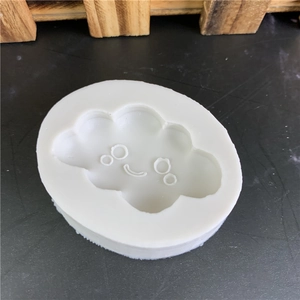 Smiley cloud silicone mold for fondant cake decorating and chocolate crafting tools