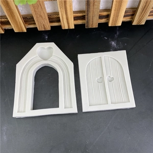 DIY silicone mold set with heart door and arch frame for fondant or chocolate crafting