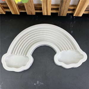 Large rainbow cloud silicone mold for fondant cake decoration and chocolate crafts