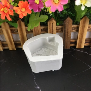 3D house silicone mold for handmade soap plaster candles and DIY cake fondant decorating