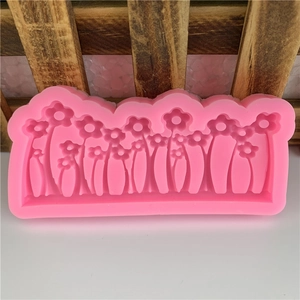 Moule en silicone rose avec fleurs pour décoration de gâteaux et chocolats DIY