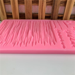 Pink silicone lavender plant texture mold for fondant and chocolate cake border decoration