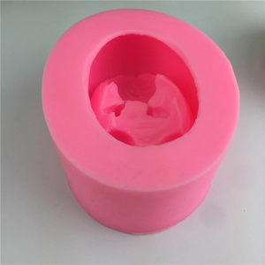 Stampo cilindrico in silicone rosa per sapone fai-da-te, candele e decorazione di torte