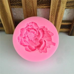 Stampo in silicone a forma di peonia rosa per dolci, cioccolato, fondant e sapone fai-da-te