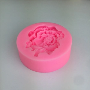 Stampo in silicone a forma di peonia rosa per cioccolato e decorazioni di torte DIY