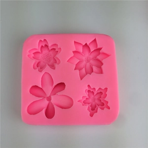 Pink daisy sunflower silicone fondant mold for chocolate and cake DIY baking