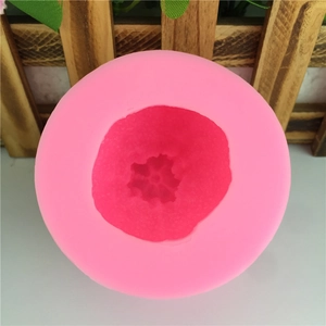 Pink round silicone mold for DIY flower cake chocolate baking and handmade soap making